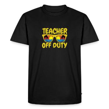 Professeur en congé Lunettes de soleil drôles Soleil de plage - T-shirt Premium bio Homme - noir - Devant - Nico (187cm)