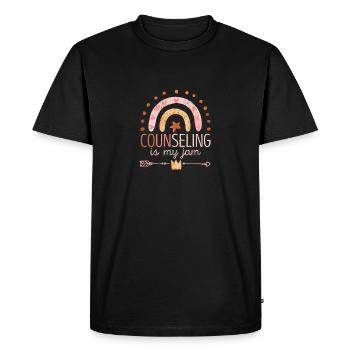 Counseling Is My Jam School Counselor Recognition - Men's Premium Organic T-Shirt - black - Front - Nico (187cm)