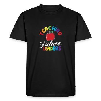 Teaching Future Leaders Inspiring Teachers - Men's Premium Organic T-Shirt - black - Front - Nico (187cm)