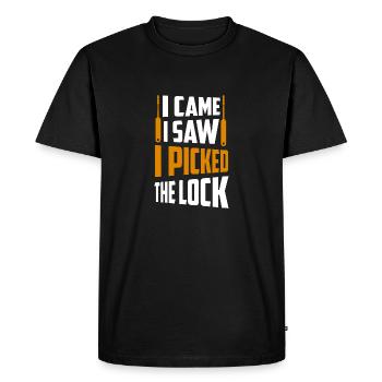 Je suis venu, j’ai vu, j’ai choisi le Lock Lockpicker Locksm - T-shirt Premium bio Homme - noir - Devant - Nico (187cm)