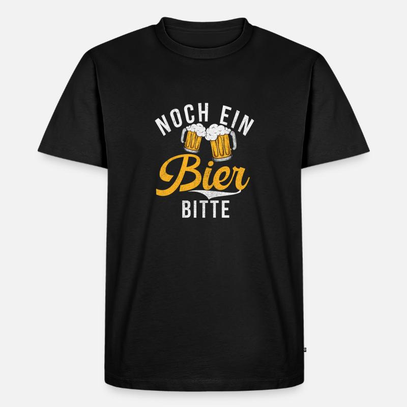 Noch ein Bier bitte - Design - Männer Premium Bio T-Shirt - Schwarz