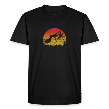 Wakeboard Retro Wakeboarder Vintage Sun - T-shirt Premium bio Homme - noir - Devant - Nico (187cm)