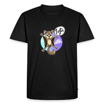 Flughörnchen Fluchhörnchen bayrisch Zefix Schimpfw - Men's Premium Organic T-Shirt - black - Front - Nico (187cm)