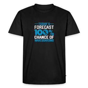 La prédiction du jour : 100% de chance de wakeboard - T-shirt Premium bio Homme - noir - Devant - Nico (187cm)