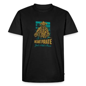 Instant Pirate Just Add Rum Drinking Alcohol - T-shirt Premium bio Homme - noir - Devant - Nico (187cm)