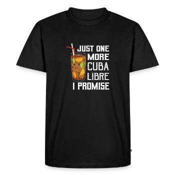 Juste un Cuba Libre de plus Je promets de boire du rhum - T-shirt Premium bio Homme - noir - Devant - Nico (187cm)