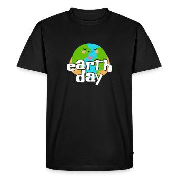 Jour de la Terre - T-shirt Premium bio Homme - noir - Devant - Nico (187cm)