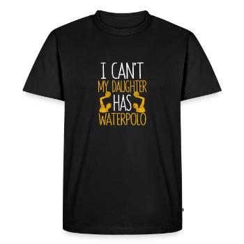 I can't My daughter has water polo mom - Men's Premium Organic T-Shirt - black - Front - Nico (187cm)