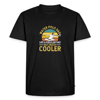 Water polo dad Like a normal dad, but a lot - Men's Premium Organic T-Shirt - black - Front - Nico (187cm)