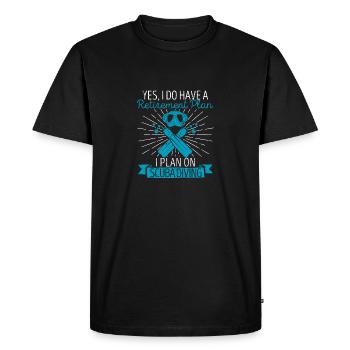 Oui, j’ai un plan de retraite de plongée - T-shirt Premium bio Homme - noir - Devant - Nico (187cm)