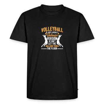 Le volleyball est juste une version vraiment intense - T-shirt Premium bio Homme - noir - Devant - Nico (187cm)