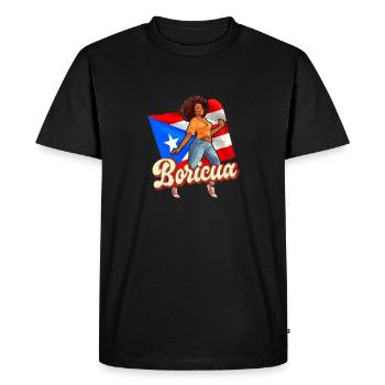 Afro latina boricua porto rico danse caribéenne - T-shirt Premium bio Homme - noir - Devant - Nico (187cm)