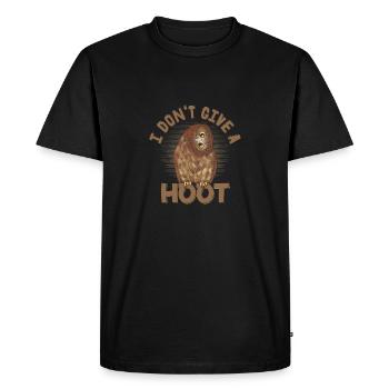 Je ne donne pas un oiseau nocturne Hoot Night Owl - T-shirt Premium bio Homme - noir - Devant - Nico (187cm)