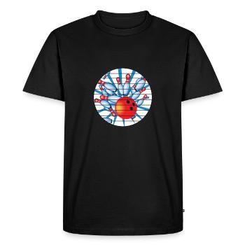 Bowling Bowling Club Skittles Bowler Bowling Club - Men's Premium Organic T-Shirt - black - Front - Nico (187cm)
