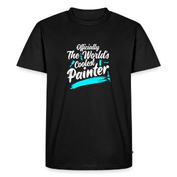 Officiellement la profession de peintre la plus cool au monde - T-shirt Premium bio Homme - noir - Devant - Nico (187cm)
