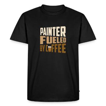Painter Fueled By Coffee Profession Job - Men's Premium Organic T-Shirt - black - Front - Nico (187cm)