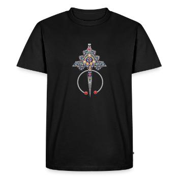 BIJOU AMAZIGH MAROC BERBERE - T-shirt Premium bio Homme - noir - Devant - Nico (187cm)