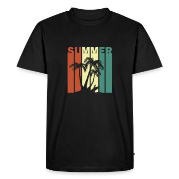 Summer Feeling - Men's Premium Organic T-Shirt - black - Front - Nico (187cm)