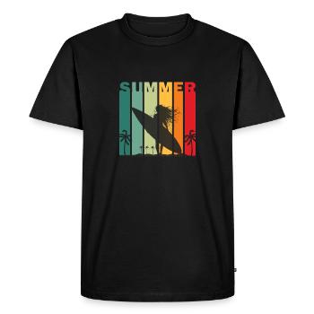 Surfer Girl - T-shirt Premium bio Homme - noir - Devant - Nico (187cm)