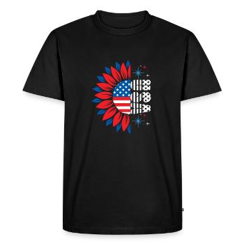Black german shepherd 4th of July dog lover - Men's Premium Organic T-Shirt - black - Front - Nico (187cm)