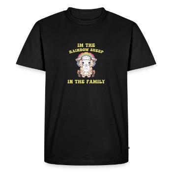 I'm The Rainbow Sheep LGBT Family Pride Community - Men's Premium Organic T-Shirt - black - Front - Nico (187cm)