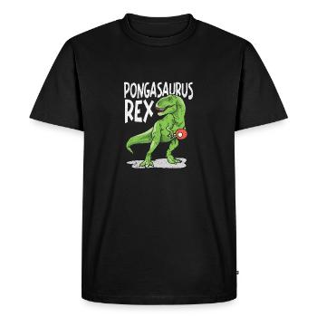 Pongasaurus Rex Ping Pong Master Table Drôle - T-shirt Premium bio Homme - noir - Devant - Nico (187cm)