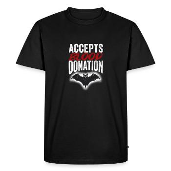 Accepte le don de sang pour les amoureux des chauves-souris qui - T-shirt Premium bio Homme - noir - Devant - Nico (187cm)