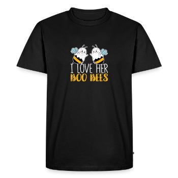 I love them boo bees couples halloween party - Men's Premium Organic T-Shirt - black - Front - Nico (187cm)