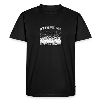 It's Freakin Bats I Love Halloween - Men's Premium Organic T-Shirt - black - Front - Nico (187cm)