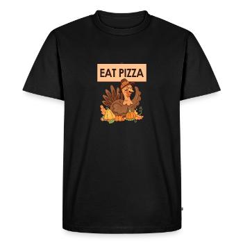 Turquie Automne Nourriture Pizza Végétalien Drôle - T-shirt Premium bio Homme - noir - Devant - Nico (187cm)