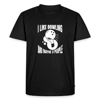Bowling Skittles Bowler Bowling Club Bowling Club - Men's Premium Organic T-Shirt - black - Front - Nico (187cm)