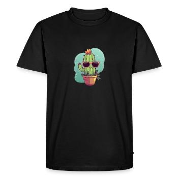 Cactus mignon mignon avec des lunettes de soleil pour l’été - T-shirt Premium bio Homme - noir - Devant - Nico (187cm)
