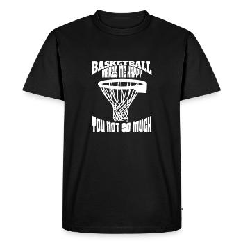 Basketball Basketball Player Basketball Team - T-shirt Premium bio Homme - noir - Devant - Nico (187cm)