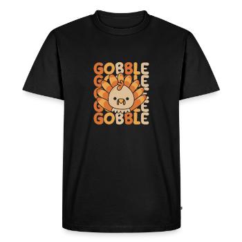 Mignon Gobble Gobble Turquie Pèlerin Toddler Merci - T-shirt Premium bio Homme - noir - Devant - Nico (187cm)