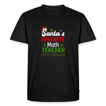 Santa ́s favorite math teacher Mathematik Christmas - Men's Premium Organic T-Shirt - black - Front - Nico (187cm)