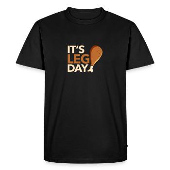 It's the Day of Legs Fun Workout Turkey - Men's Premium Organic T-Shirt - black - Front - Nico (187cm)