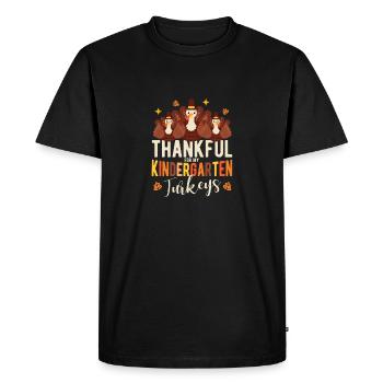 Thankful for my child's fun Thanksgiving - Men's Premium Organic T-Shirt - black - Front - Nico (187cm)