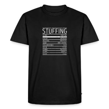 Drôle de remplissage de Thanksgiving Valeur nutritive - T-shirt Premium bio Homme - noir - Devant - Nico (187cm)