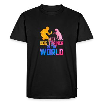 Meilleur dresseur de chiens au monde Emploi de formation - T-shirt Premium bio Homme - noir - Devant - Nico (187cm)