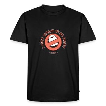 I Ain't Afraid of No Ghost 80s Eighties - Men's Premium Organic T-Shirt - black - Front - Nico (187cm)