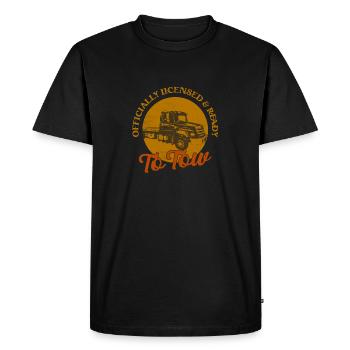 Officially Licensed & Ready To Tow Trucking Tow Tr - Men's Premium Organic T-Shirt - black - Front - Nico (187cm)
