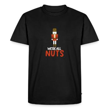 We're All Crazy Funny Christmas Soldier - Men's Premium Organic T-Shirt - black - Front - Nico (187cm)