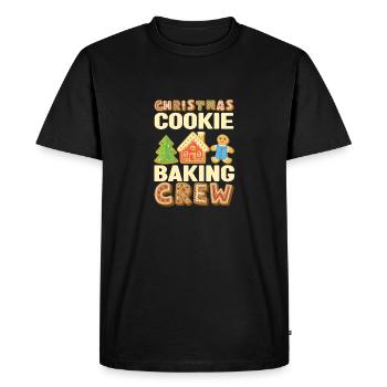 Christmas Cookie Baking Crew Traditional - Men's Premium Organic T-Shirt - black - Front - Nico (187cm)