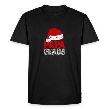 Papa Noël Papa Père Noël Famille - T-shirt Premium bio Homme - noir - Devant - Nico (187cm)