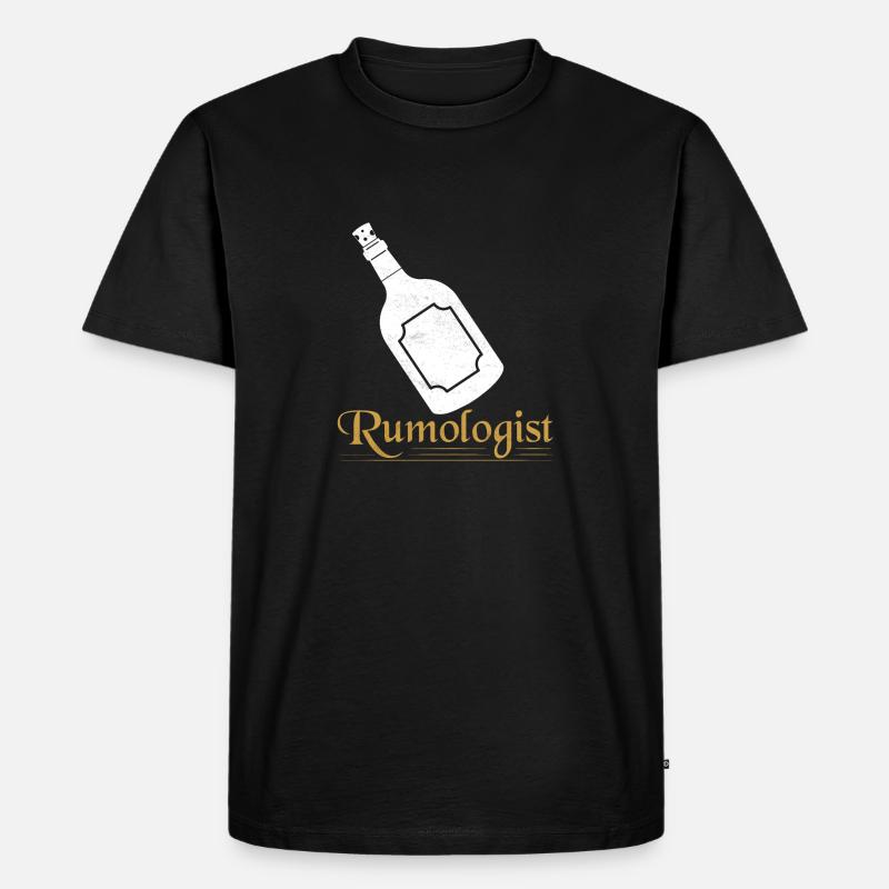 Rumologist Rum Caribbean Alcohol - Männer Premium Bio T-Shirt - Schwarz