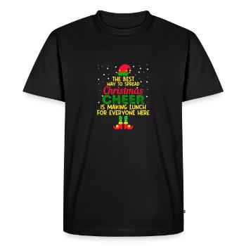 La meilleure façon de répandre la joie de Noël - T-shirt Premium bio Homme - noir - Devant - Nico (187cm)