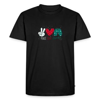 Peace Love Respiratoire Santa Lustiger - T-shirt Premium bio Homme - noir - Devant - Nico (187cm)