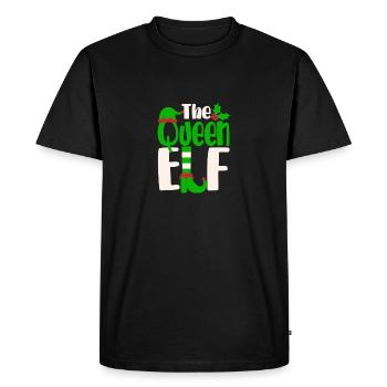 The Queen Elf Matching Family Group Christmas - Men's Premium Organic T-Shirt - black - Front - Nico (187cm)