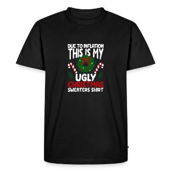 En raison de l’inflation, c’est mon affreux - T-shirt Premium bio Homme - noir - Devant - Nico (187cm)