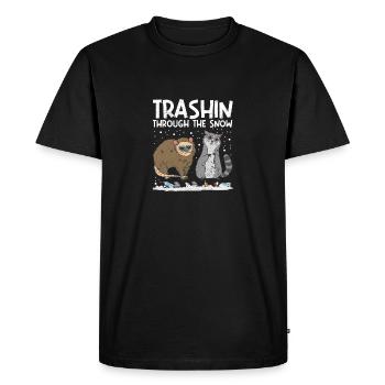 Trashin Through The Snow Garbage Gang Opossum - T-shirt Premium bio Homme - noir - Devant - Nico (187cm)